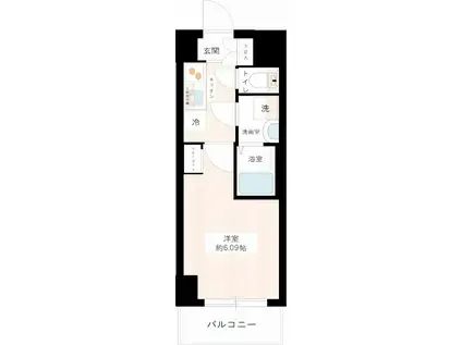 MAXIV八王子DUE(1K/4階)の間取り写真