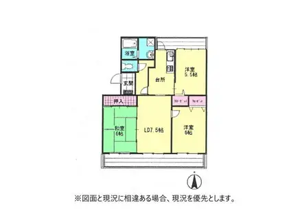 ロイヤルアメニティ2(3LDK/4階)の間取り写真