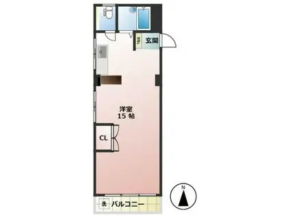 大塚マンション(ワンルーム/2階)の間取り写真