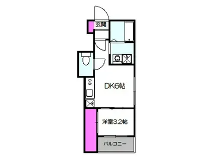 GRANSTELLA 帝塚山(1DK/1階)の間取り写真