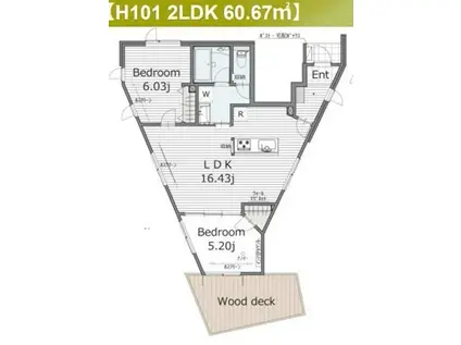 ドギーハウスG(2LDK/1階)の間取り写真