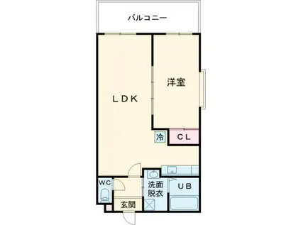 SGB浜町(1LDK/6階)の間取り写真