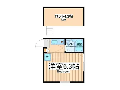 カーサフェリス8(ワンルーム/1階)の間取り写真