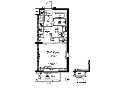 アークマーク中野鷺宮(1K/1階)の間取り写真