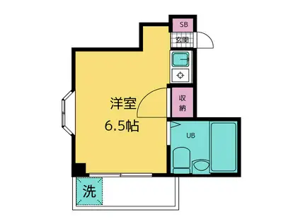 ヴィラ・デ・ボンシャンス(ワンルーム/3階)の間取り写真