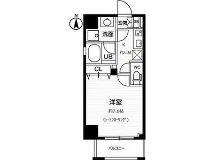 AVANTI JOHOKU(1K/7階)の間取り写真