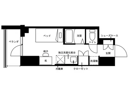 MIRAIフォレスタ仙台青葉通(ワンルーム/11階)の間取り写真