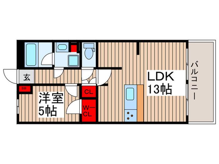 ラグゼナ平井ノース(1LDK/3階)の間取り写真