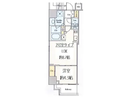 クレストコート大塚II(1LDK/3階)の間取り写真