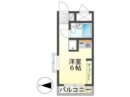 ライオンズプラザ八王子(ワンルーム/3階)の間取り写真