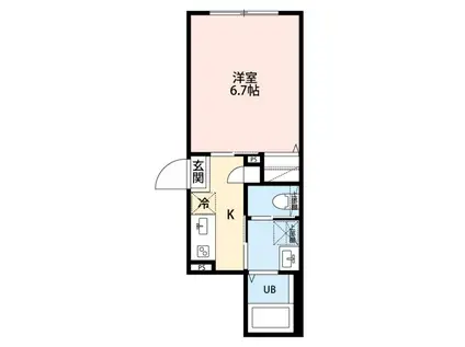 ROBOT HOME 緑区大門(1K/2階)の間取り写真