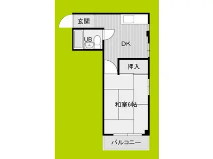 トチタテビル(1LDK/4階)の間取り写真