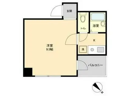 S-フォート日本橋箱崎(1K/3階)の間取り写真