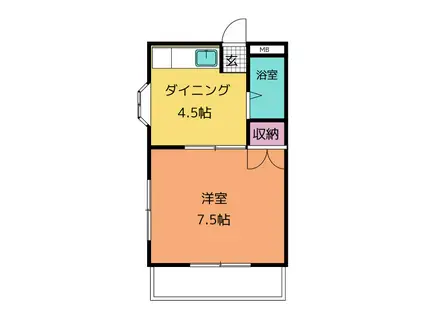 メゾンロイヤル(1K/3階)の間取り写真
