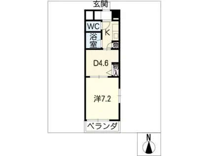 FULLLIFE旭(1DK/2階)の間取り写真