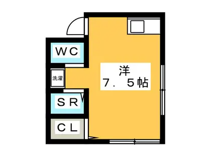 ハイデルベルク春日(ワンルーム/1階)の間取り写真