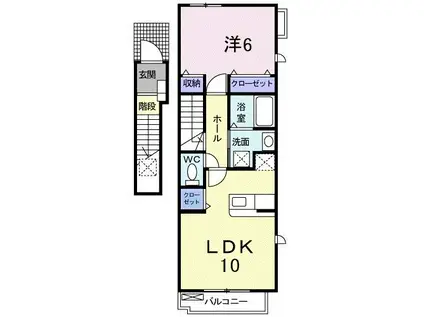 桜壱番館(1LDK/2階)の間取り写真