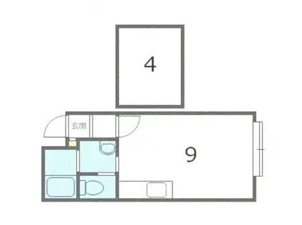 マイハウス前田II(ワンルーム/1階)の間取り写真