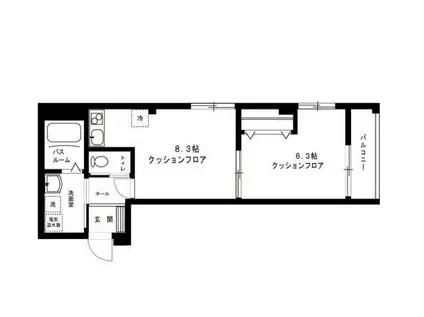 カーサ・カルム(1LDK/3階)の間取り写真