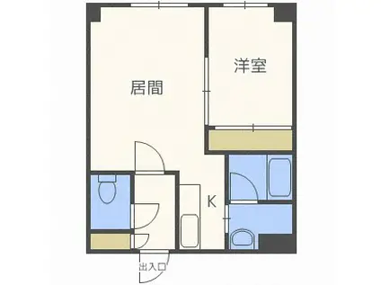 セントポーリア拾番館(1LDK/3階)の間取り写真