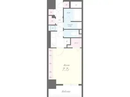 アールコート早稲田(1K/1階)の間取り写真