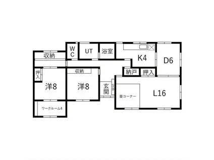 MSS清住台 離れ(2SLDK/1階)の間取り写真