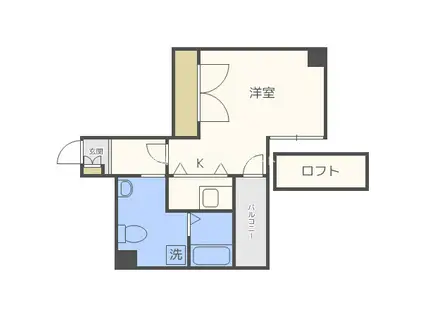 W.O.B FUKUSIMA(1K/9階)の間取り写真