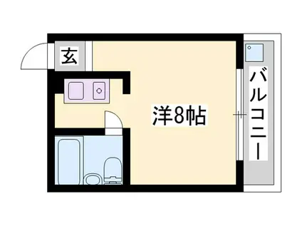 コアビル(ワンルーム/3階)の間取り写真