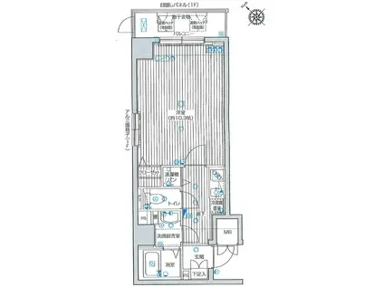 グランドガーラ横浜関内(1K/4階)の間取り写真