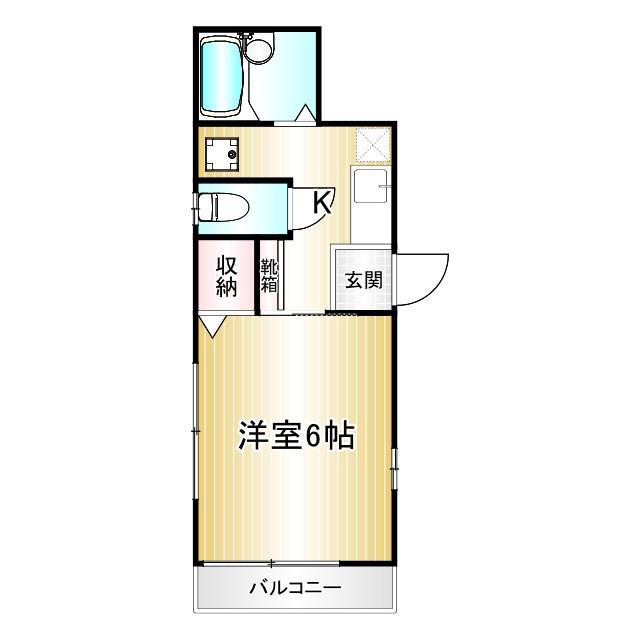 EL-IDO(1K/2階)の間取り写真