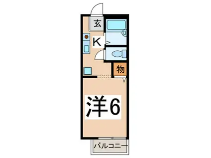 ソフィアトモ(1K/2階)の間取り写真