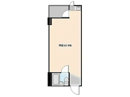 目黒三田フラワーマンション(ワンルーム/7階)の間取り写真