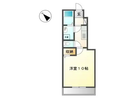 ＪＲ加古川線 滝野駅 徒歩61分 2階建 築13年(1K/1階)の間取り写真