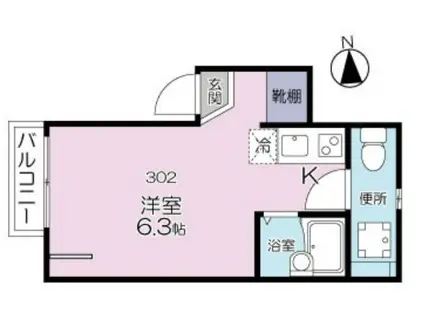 グランブルー杉並(1K/3階)の間取り写真