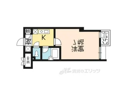 パインフィールド御池(1K/2階)の間取り写真