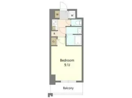 S-RESIDENCE堺BLAZE(1K/14階)の間取り写真