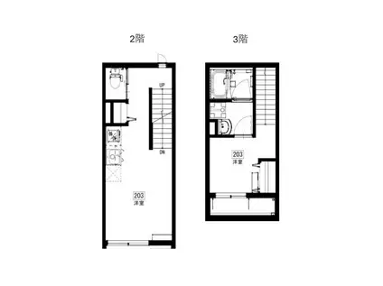 ソルナクレイシア練馬(1LDK/2階)の間取り写真