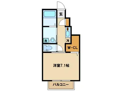 C-GRANDE(1K/1階)の間取り写真