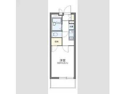 レオパレスJN B(1K/4階)の間取り写真