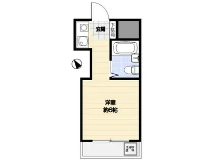 スカイコート千歳烏山II(ワンルーム/2階)の間取り写真