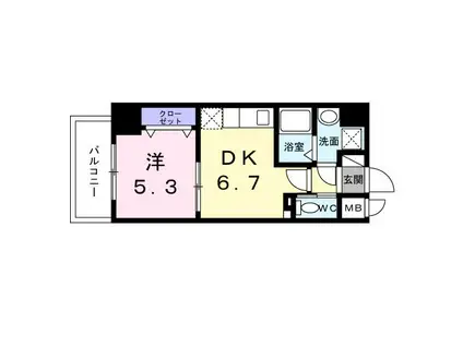 スアヴィス平塚八重咲(1DK/1階)の間取り写真
