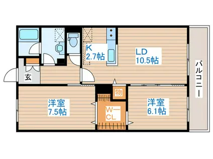 PREEMINENCE(2LDK/4階)の間取り写真