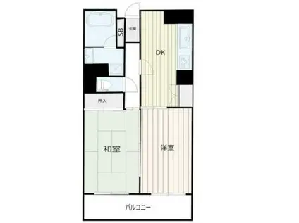 アイタウン・レピア(2DK/18階)の間取り写真