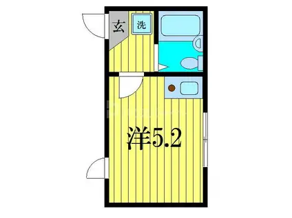 スリージェ平井(ワンルーム/1階)の間取り写真