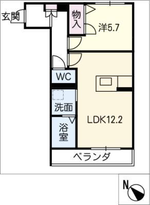 クオリスタ(1LDK/2階)の間取り写真