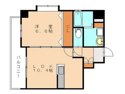 TGボナール浅川台 B棟(1LDK/8階)の間取り写真
