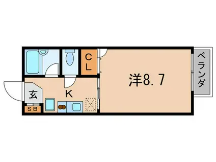 センチュリーステージ(1K/1階)の間取り写真