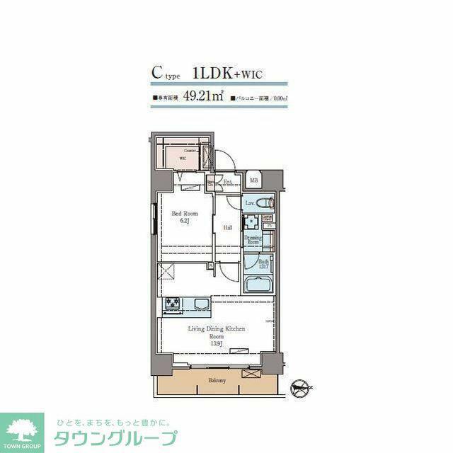 ラグゼナ秋葉原(1LDK/11階)の間取り写真