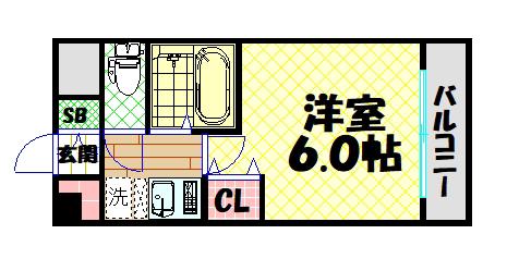 サンシャイン戸川(1K/5階)の間取り写真