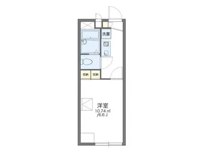 レオパレスVIVI芦屋(1K/1階)の間取り写真